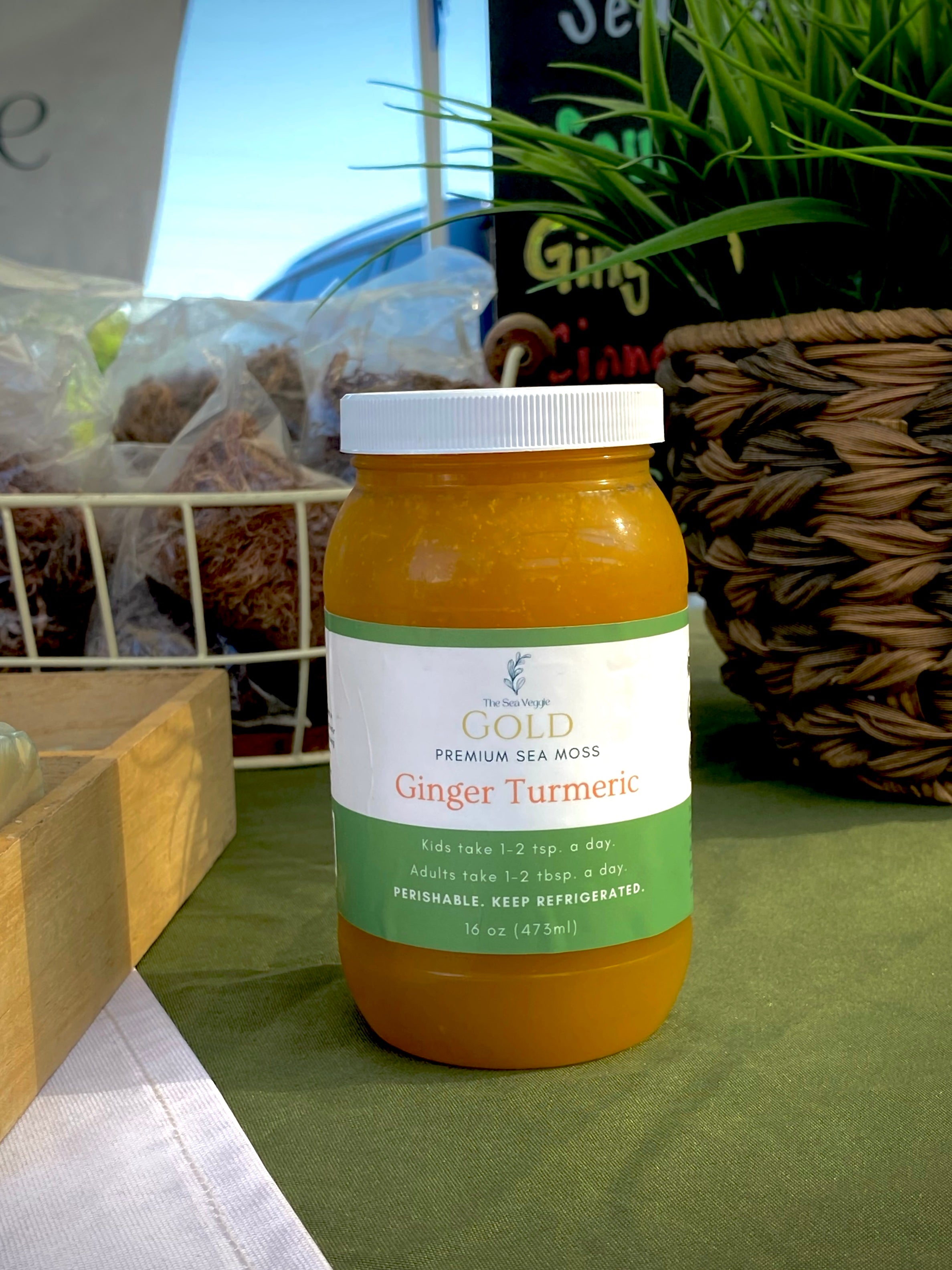 Ginger & Turmeric Premium Sea Moss Gel – The Sea Veggie