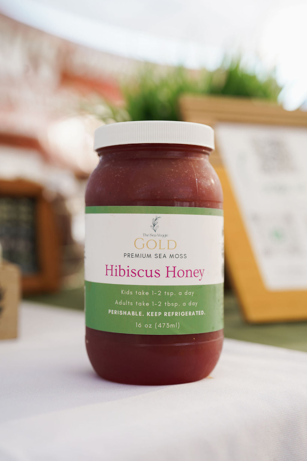 Hibiscus Honey Sea Moss Gel